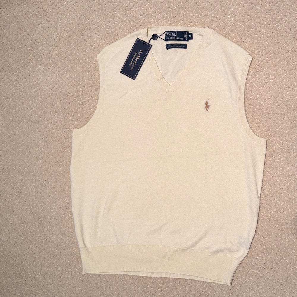 Polo by Ralph Lauren Cream Sweater Vest